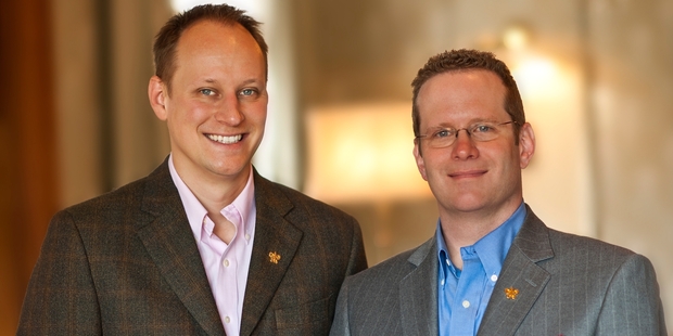Miles Refo and Hall Cannon, co-owners of the Otahuna Lodge. Photo / Supplied