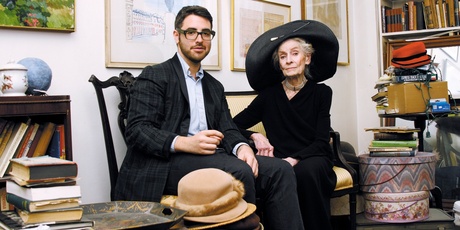 'Advanced Style' blogger Ari Seth Cohen, who has shot the new Karen Walker Eyewear campaign, with Mimi Weddell. Photo / Supplied