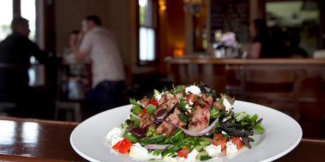 Prague Cafe and Bar's warm lamb salad. Photo / Natalie Slade
