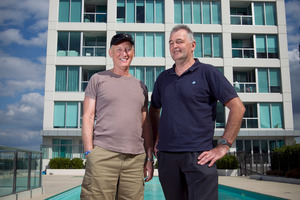 Dennis Ansley and Peter Fraher expect the pool area to be made more useable. Photo / Natalie Slade
