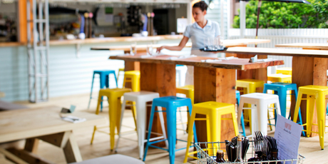 New pop up restaurant The Hamptons in Shortland st. Photo / Babiche Martens