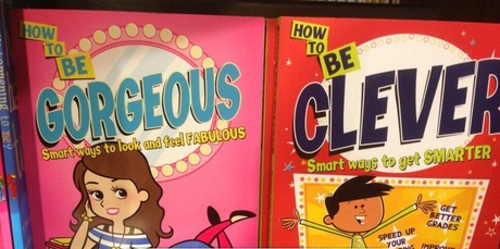 Everyday sexism spotted in the children's reading room at Harrods, London. Photo / Supplied