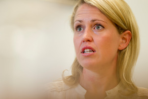 Jennifer Robinson, who is part of Julian Assange's defence team, is in NZ briefly with Benny Wenda. Photo / Greg Bowker