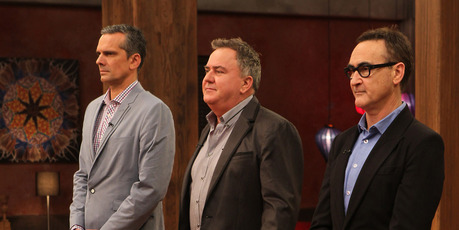 Masterchef NZ judges (from left) Josh Emett, Simon Gault, and Ray McVinnie. Photo / Frances Oliver