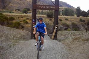 John Key on the Arrow River Bridges Ride, Queenstown. Photo / Supplied