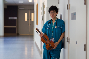 David Choi is a doctor and talented violinist. Photo / Kellie Blizard