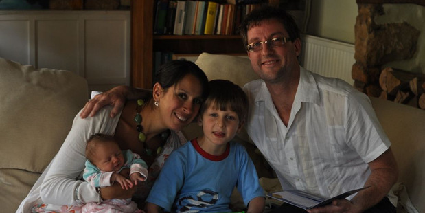 Laurie Mullany-Mills, pictured with mum Asmina, dad Vaughan and sister Nancy, drowned in a duck pond with his grandmother. Photo / Supplied