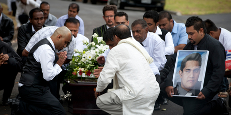 Shalvin Prasad was alive when he was set alight on January 31. Photo / Natalia Slade