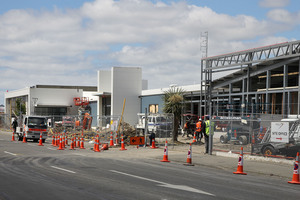 Construction of the new Central Police Station on the corner of St Asaph and Antigua Streets. Photo / APN