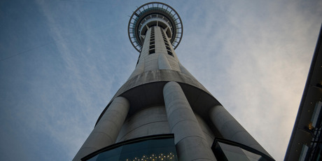 The Sky Tower at SkyCity's Auckland casino headquarters. Photo / NZ Herald