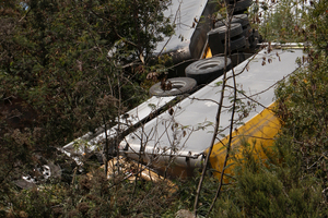 Fatal truck crash on sawmill road above Union East St. Photo / John Stone