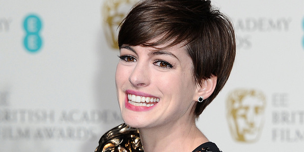 Anne Hathaway with her Bafta for best supporting actress. Photo/AP