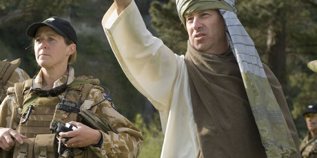 Exercises such as this one (with an acting tribal chief) were supposed to train the troops and their commanders for situations they would face in Afghanistan. Photo / Supplied