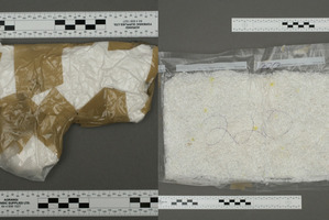 130 grams of cocaine and 220 grams of methamphetamine were seized in the drug bust. Photo / Supplied