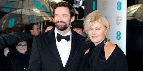 Hugh Jackman and his wife Deborra-Lee Furness. Photo/AP