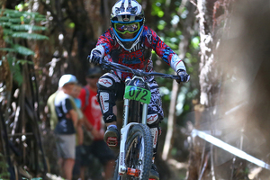 Two time elite world champion Emmeline Ragot of France, in action last weekend, will be a star turn at this weekend's national championships in Rotorua. Photo / Simon Watts.