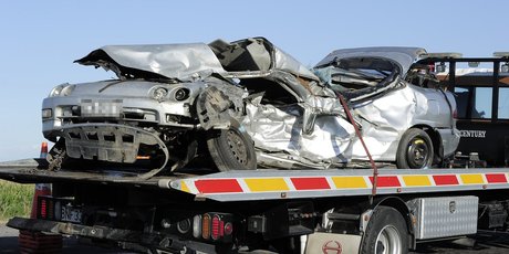 A woman died and a man was trapped in a Honda Integra after a head-on crash near Te Puke. Photo / George Novak