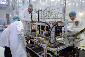 The Canadian Space Agency's NEOSSat (the Near-Earth Object Surveillance Satellite) is slated for launch aboard India's Polar Satellite Launch Vehicle (PSLV). Photo / CSA