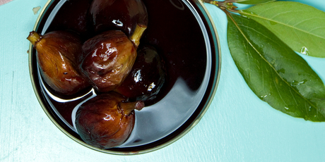 Figs poached in red wine. Photo / Michael Craig