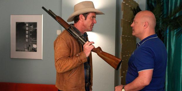 Dennis Quaid and Michael Chiklis in 'Vegas'. Photo / Supplied