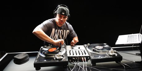 Turntablist Mix Master Mike, aka Michael Schwartz, is a special guest at the Hauraki party to honour Kevin Black.