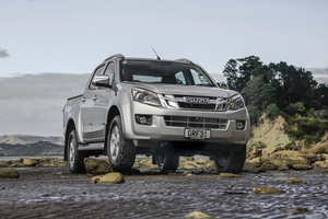 The Isuzu D-Max handles a full one-tonne load but would benefit from better tie-downs. Photo / Phil Hanson