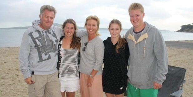 Phillip, Lily, Michelle, India and Harry Leishman. Photo / Supplied
