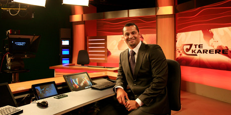 Te Karere, featuring news reader Scotty Morrison, will get funding but te reo dramas remain on the wishlist. Photo / Martin Sykes