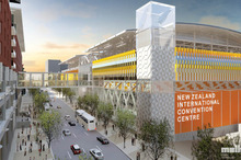 An artist's impression of the proposed convention centre for Auckland. Photo / Supplied