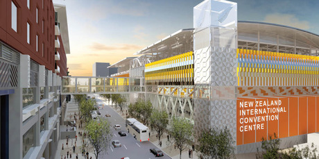 An artist's impression of the proposed convention centre for Auckland. Photo / Supplied