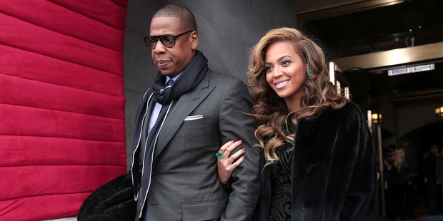 Jay-Z and Beyonce at the US Presidential Inauguration. Photo/AP