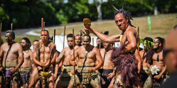 A performance during the powhiri at the kapa haka festival. Photo / Te Matatini 2013