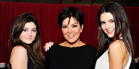 From left, Kylie Jenner, Kris Jenner and Kendall Jenner. Photo/AP