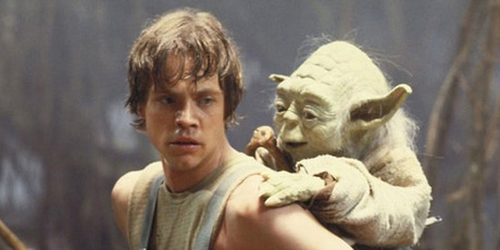 Luke Skywalker and Yoda in a scene from The Empire Strikes Back. Photo/supplied
