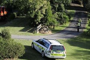 Emergency services gathered at the semi-rural Papamoa home. Photo / George Novak