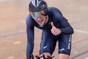 Twenty-two year old rookie Aaron Gate had an agonising wait before being crowned track cycling world champion in Minsk, Belarus today. Photo / Guy Swarbrick.