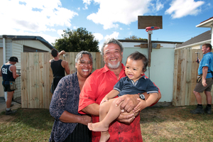Mele and Teremoana Rima with grandson Malachi. Photo / Doug Sherring