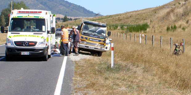 The attack happened on Broadlands Rd, near Taupo. The rider was flown to Rotorua Hospital. Photo / Greenlea rescue helicopter