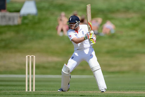 Ian Bell anchored England's innings with a patient and undefeated century. Photo / Getty Images