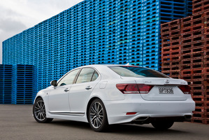 The LS460 F Sport comes exclusively with V8 power, it's nearly 5.1 metres long, 2.5 tonnes and is equipped with an astonishing array of equipment.