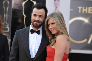 Justin Theroux, left, and Jennifer Aniston will tie the knot on March 8, sources say.Photo / AP