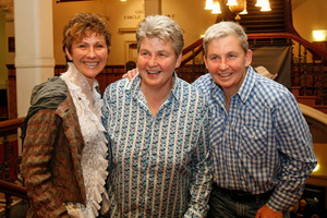 Entertainer and same-sex partner will join in civil union at their South Canterbury guest lodge Donna Luxton (left) and Lynda Topp (centre). Photo/ Kenny Rodger