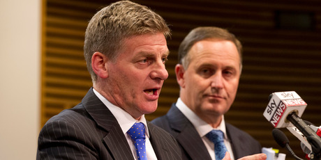 Bill English, with Prime Minister John Key. Photo / Mark Mitchell