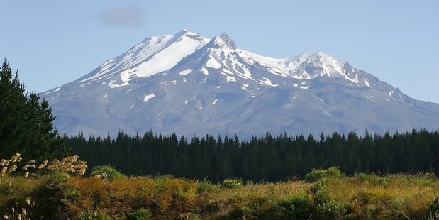 View of Mt Ruapehu from the north side of the railway bridge which crosses the Whangaehu River at Tangiwai. Photo / Sarah Ivey
