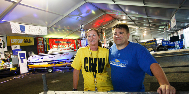 JoArna Hulse and Tony Wheeler co-owner organisers of the Boat and Beach Fishing competition. Photo / APN