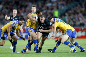 Captain Tim Mannah is confident the Eels' attack will fire after scoring just 14 points in their past two trials. Photo / NZPA