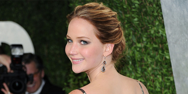 Jennifer Lawrence at the Vanity Fair Oscars after-party. Photo/AP