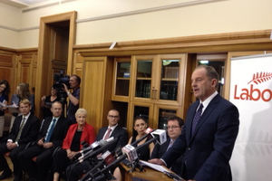 David Shearer announces the reshuffle of Opposition portfolios. Photo / NZ Herald