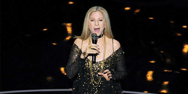 Barbra Streisand performs at the Oscars. Photo/AP