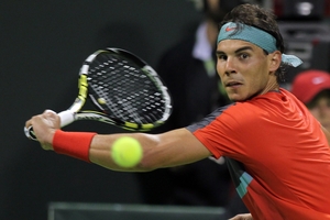 Rafael Nadal saw off Latvian Ernests Gulbis yesterday.